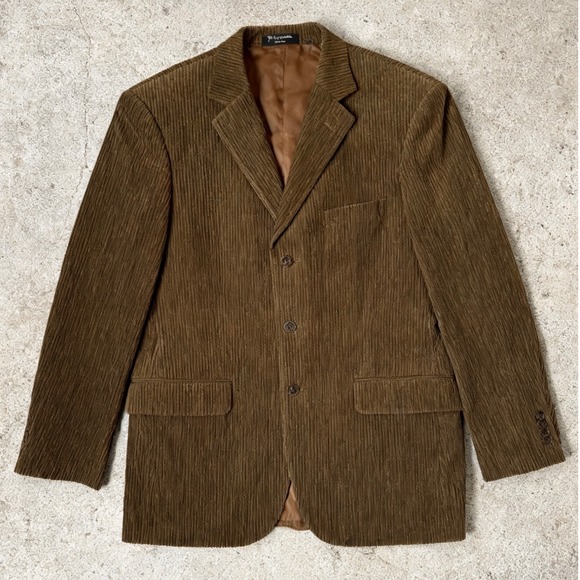John‎ W Nordstrom Loro Piana Men's Wool Corduroy Blazer Brown 42L Sport Coat